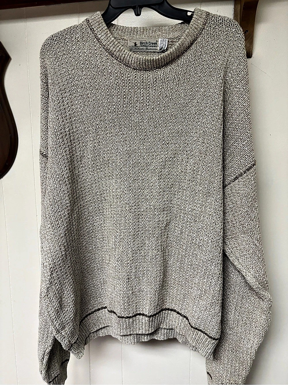 Vintage 90s Birch Creek Clothing Company Cotton Knit Crewneck Sweater XL